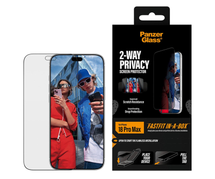 Folia / szkło na smartfon PanzerGlass Ultra-Wide Fit (Fastfit) do iPhone 18 Pro Max privacy